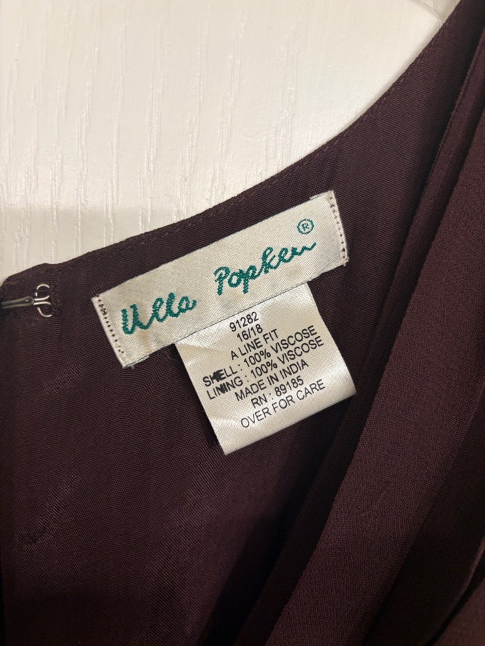 Ulla Popken Sleeveless V-Neck Maxi Dress in brown - Picture 5 of 8